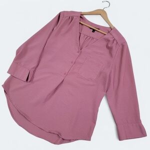 Fred David Mauve Blouse Size Large Tunic Top